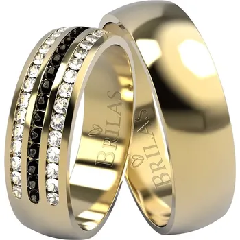 Prsten Rami Gold - zlaté snubní prsteny s černými zirkony