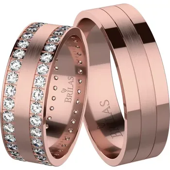 Prsten Bret Red - snubní prsteny z červeného zlata