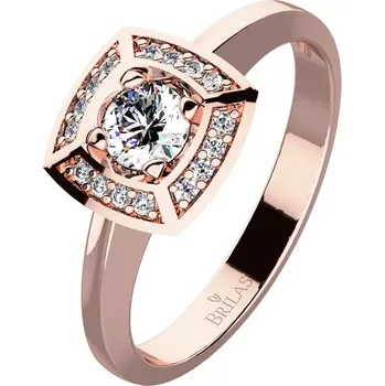 Prsten Miron Red - okázalý zásnubní prsten z růžového zlata