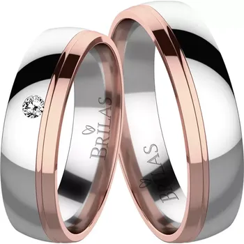 Prsten Orsola Colour RW - snubní prsteny z bílého a červeného zlata