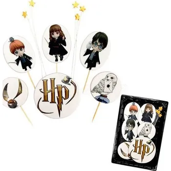 Jedlá dekorace na dort K Decor Harry Potter cukrových zápichů na dort 6 ks