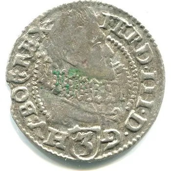 Ferdinand III. 3 Kreuzer 1631. Kladsko. Peter Hema. Ag.