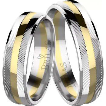 Prsten Azarena Colour WG - snubní prsteny ze žlutého a bílého zlata