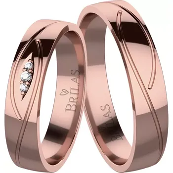 Prsten Savio Red - snubní prsteny z červeného zlata