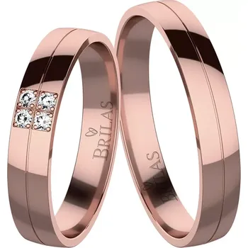 Prsten Johanka Red Briliant - snubní prsteny z červeného zlata