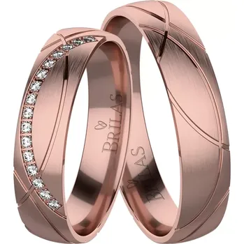 Prsten Kirke Red - snubní prsteny z červeného zlata