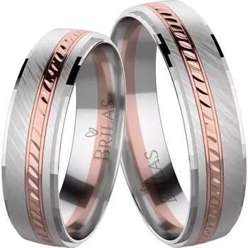 Prsten Romana Colour RW - snubní prsteny z červeného a bílého zlata