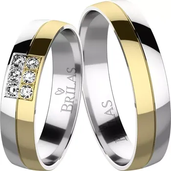 Prsten Dita Colour GW - snubní prsteny z kombinovaného zlata