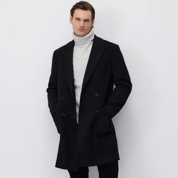 Reserved - Kabát s příměsí vlny - černý - 7108H-99X - 7108H-99X-XXL