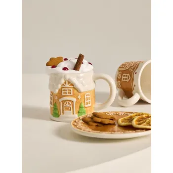 Sinsay - Hrnek s vánočním motivem - béžová - 460FP-08X - 460FP-08X-ONE