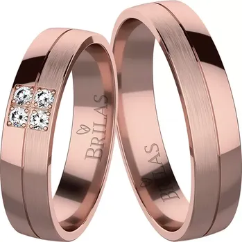 Prsten Karina Red Briliant - snubní prsteny z červeného zlata