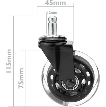 Real Home Kancelářské otočné gumové kolečko