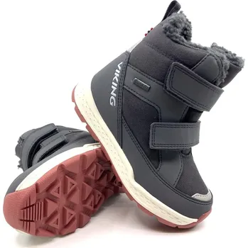 Dívčí zimní obuv Viking Espo Warm GTX 2V Charcoal/ Pink s GoreTex 39, Vnitřní délka boty: 25,6 cm