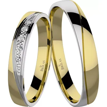 Prsten Duet Colour WG - snubní prsteny z bílého a žlutého zlata