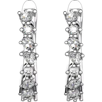 Náušnice Gema - stříbrné náušnice se zirkony