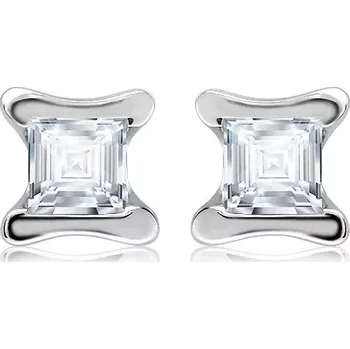 Náušnice Akira S White Topaz - stříbrné náušnice s bílým topazem