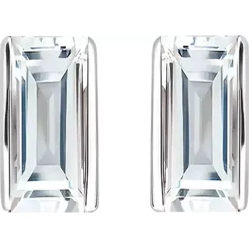 Náušnice Adi S White Topaz - stříbrné náušnice s topazem