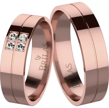 Prsten Liana Red Briliant - snubní prsteny z červeného zlata