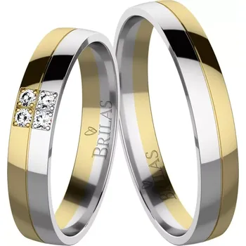 Prsten Johanka Colour GW Briliant - snubní prsteny z bílého a žlutého zlata