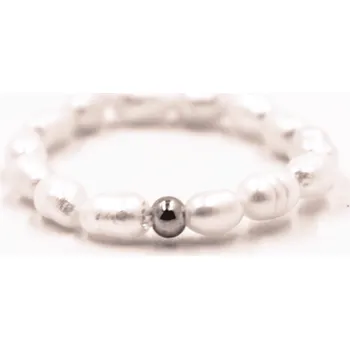 Šperk Milujeme Kameny Perla bílá - prsten 531383