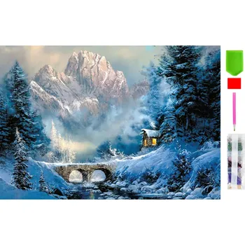 Real Home Diamantové vyšívání - krajinářský vzor 5D 131