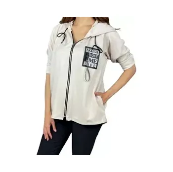 Dámská mikina Dámská mikina italská móda bílá káva vel.UNI