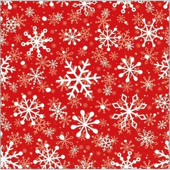 Papírový ubrousek Anděl Papírové ubrousky vánoční třívrstvé 20 ks vločky 33 x 33 cm