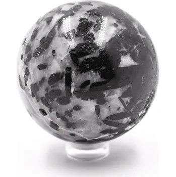 Milujeme Kameny Křišťál s turmalínem - koule - tromlovaný kámen KTP45 540008