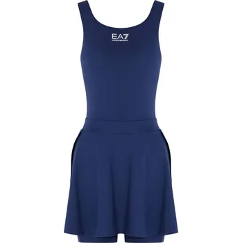 Dámské oblečení Dámské tenisové šaty EA7 Woman Jersey Modrý (XL)