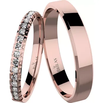 Prsten Cyrilka Red - snubní prsteny z růžového zlata