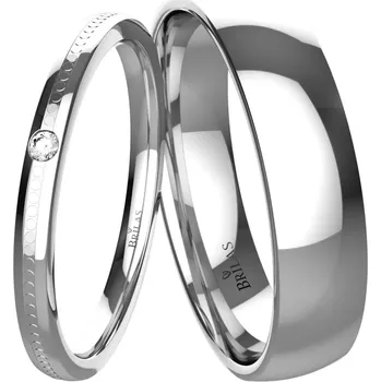 Prsten Barbara White - snubní prsteny z bílého zlata a stříbra