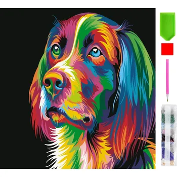 Real Home Diamantové vyšívání - vzor psa 5D 46