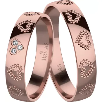 Prsten Label Red - snubní prsteny z červeného zlata