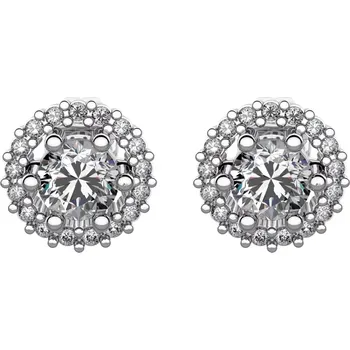 Náušnice Evženie - stříbrné náušnice se zirkony