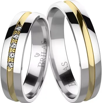 Prsten Orfeo Colour GW - kouzelné snubáčky ze žlutého a bílého zlata