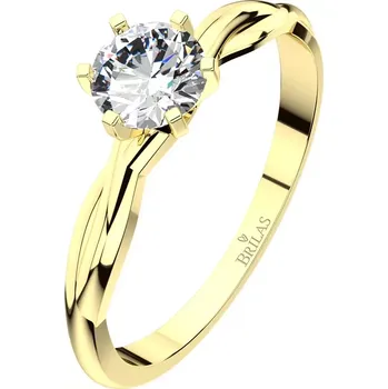 Prsten Popelka Gold - půvabný dámský zásnubní prsten ze žlutého zlata