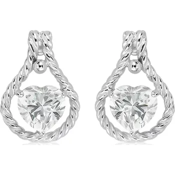 Šperk Luca S White Topaz - stříbrné náušnice s bílým topazem