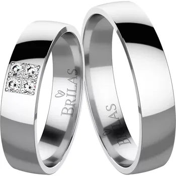 Prsten Ludmila White Briliant - snubní prsteny z bílého zlata