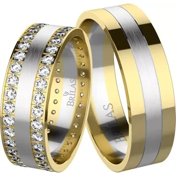 Prsten Bret Colour GW - snubní prsteny ze žlutého a bílého zlata