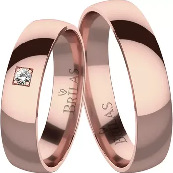 Prsten Norma Red Diamond - snubní prsteny z červeného zlata