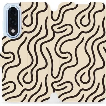 Pouzdro na mobilní telefon Flipové pouzdro Mobiwear - OnePlus Nord 5 - VA60S Linky (Knížkové flip pouzdro, obal, kryt na mobil OnePlus Nord 5 - VA60S Linky, materiál Umělá kůže + TPU - ochrana 360°, stojánek, silikonová vanička, magnetické zavírání)