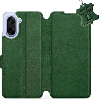 Pouzdro na mobilní telefon Kožené flip pouzdro Mobiwear - OnePlus Nord CE5 - Zelené (Kožené knížkové pouzdro, obal, kryt na mobil OnePlus Nord CE 5, Zelené , materiál Genuine Leather, ochrana 360°, stojánek, silikonová vanička, magnetické zavírání)