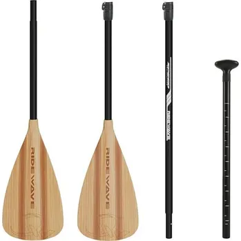 Pádlo RIDEWAVE Kun Bamboo Combo 4-dílné nastavitelné pro paddleboard i kajak