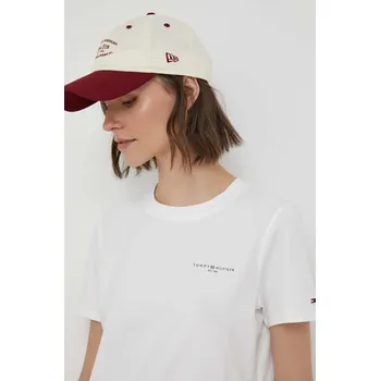 Pánské tričko Tričko Tommy Hilfiger béžová barva, WW0WW37877 01X, vel. XS