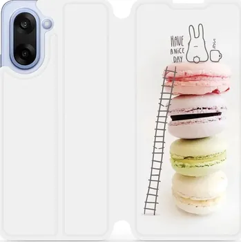 Pouzdro na mobilní telefon Flipové pouzdro Mobiwear - OnePlus Nord CE5 - M090P Makronky (Knížkové flip pouzdro, obal, kryt na mobil OnePlus Nord CE 5 - M090P Makronky, materiál Umělá kůže + TPU - ochrana 360°, stojánek, silikonová vanička, magnetické zavírání)