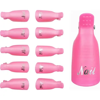 NANI klipy na nehty pro odstranění gel laku, 10 ks - Růžová
