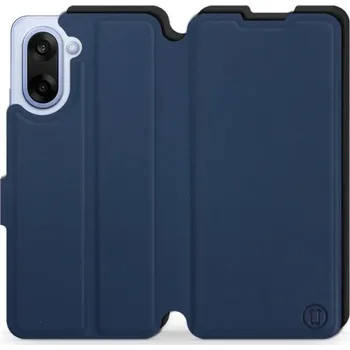 Pouzdro na mobilní telefon Flipové pouzdro Mobiwear Semiš - OnePlus Nord CE5 - Modré & Černé (Knížkové semišové flip pouzdro, obal, kryt na mobil OnePlus Nord CE 5 - Modré & Černé, materiál semiš + TPU, ochrana 360°, stojánek, silikonová vanička, magnetické zavírání)