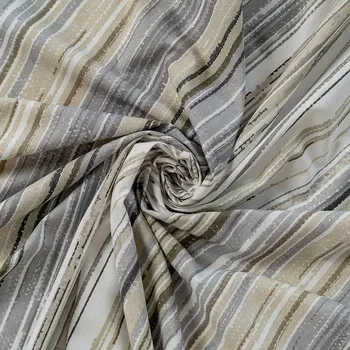 Bytový textil Kvalitex Bavlněné napínací prostěradlo 100x200cm proužek šedobéžový
