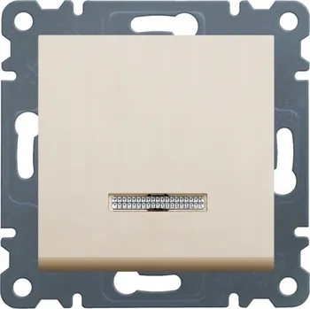 vypínač Jednopólový vypínač pod omítku Hager Polo krémový WL0211