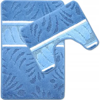 Koupelnová předložka KOUPELNOVÉ PŘEDLOŽKY SADA 50X80 PROTISKLUZOVÉ VELKÉ MODRÉ SAVÉ 3D